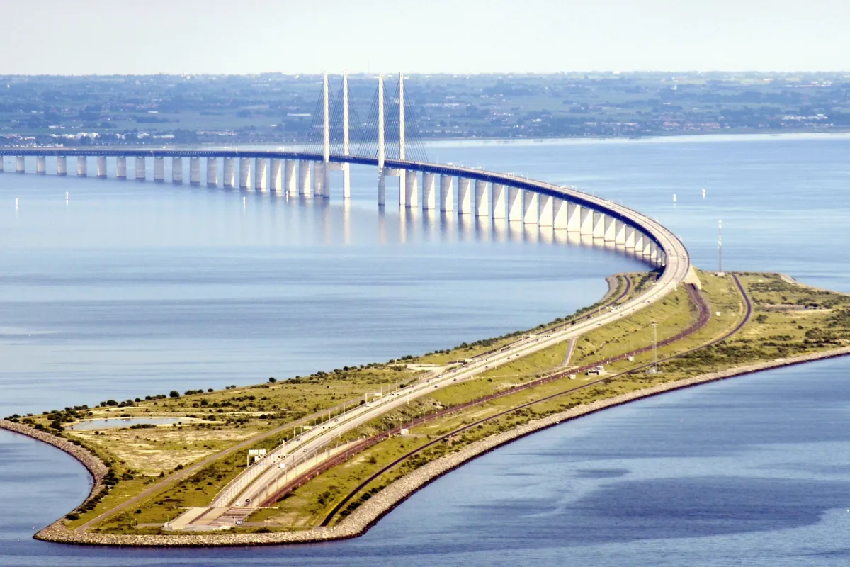 The Øresund Bridge between Denmark and Sweden